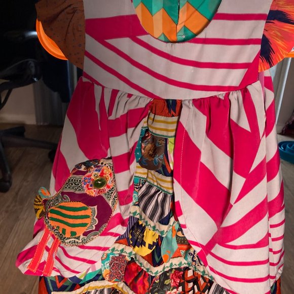 Girl's Handmade Dress, multicolor. - Picture 2 of 6